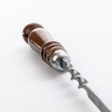 Шампур нержавеющий 670*12*3 мм с деревянной ручкой в Набережных Челнах