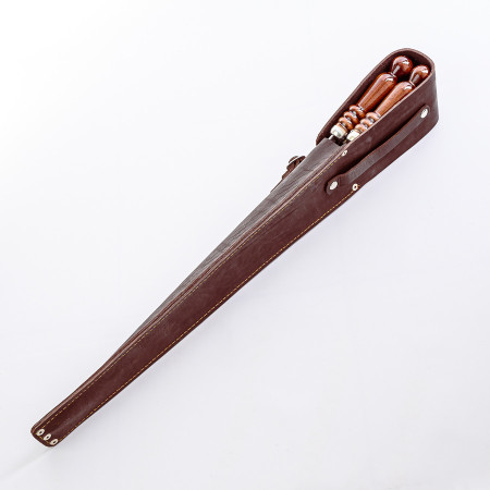 A set of skewers 670*12*3 mm in brown leather case в Набережных Челнах