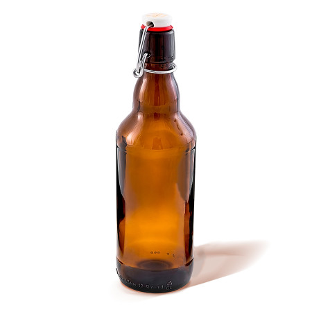 Бутылка темная стеклянная с бугельной пробкой 0,5 литра в Набережных Челнах