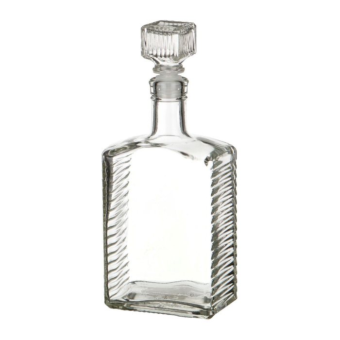 Бутылка (штоф) "Кристалл" стеклянная 0,5 литра с пробкой  в Набережных Челнах